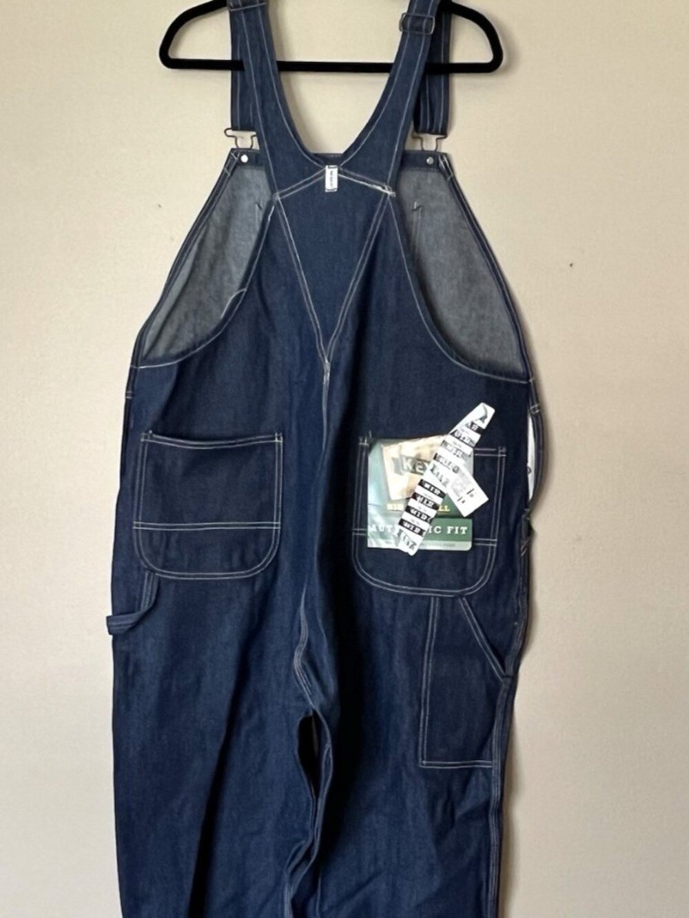 Key Imperial Bib Overalls Mens 44x30 Blue Heavyweight Cotton Denim NWT